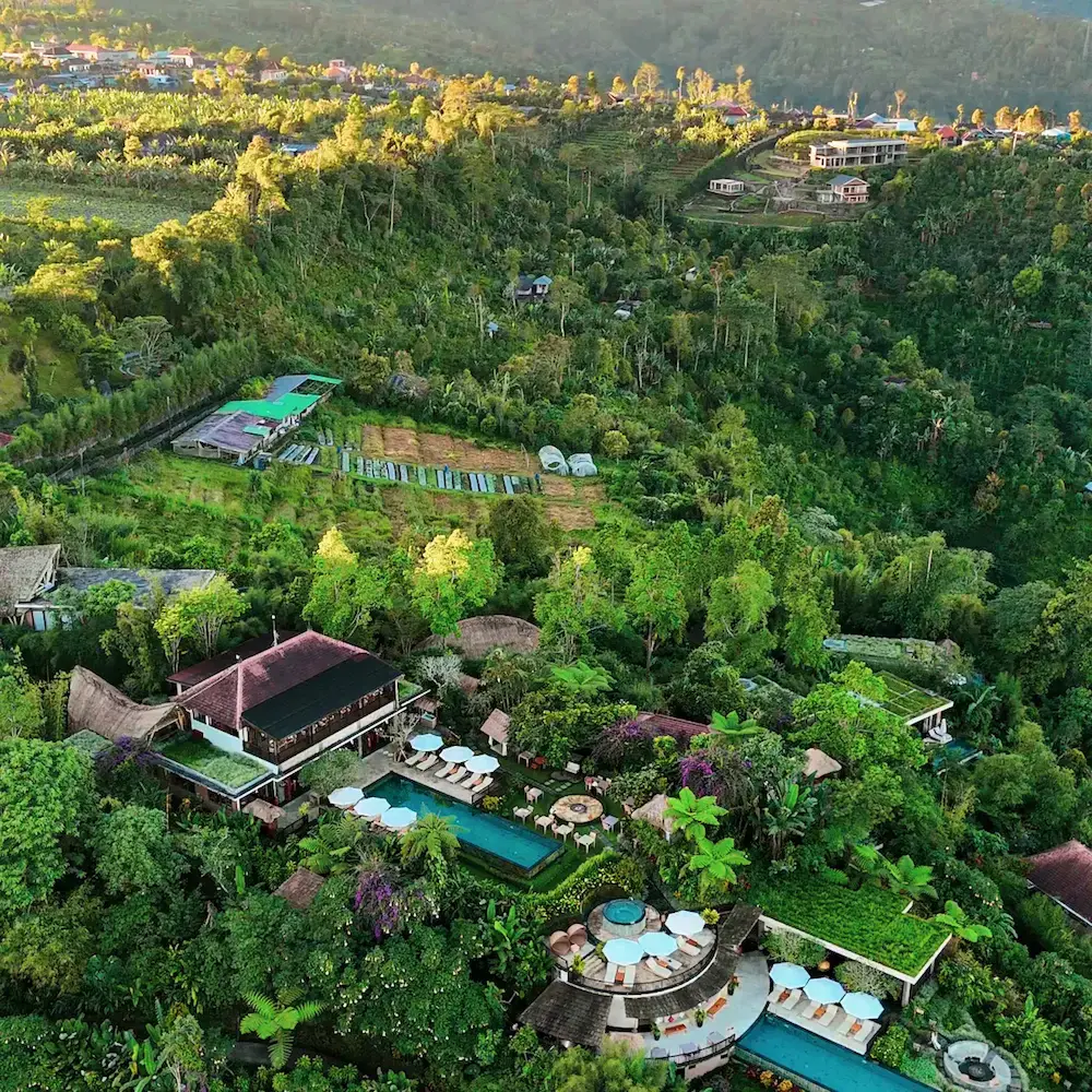 Munduk Moding Plantation infinity pool and luxury nature resort in North Bali