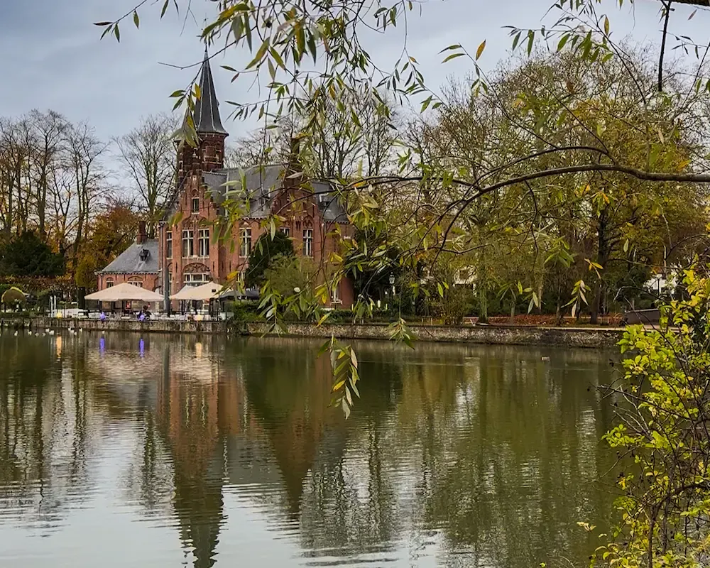 Minnewater Lake in Bruges, the Lake of Love